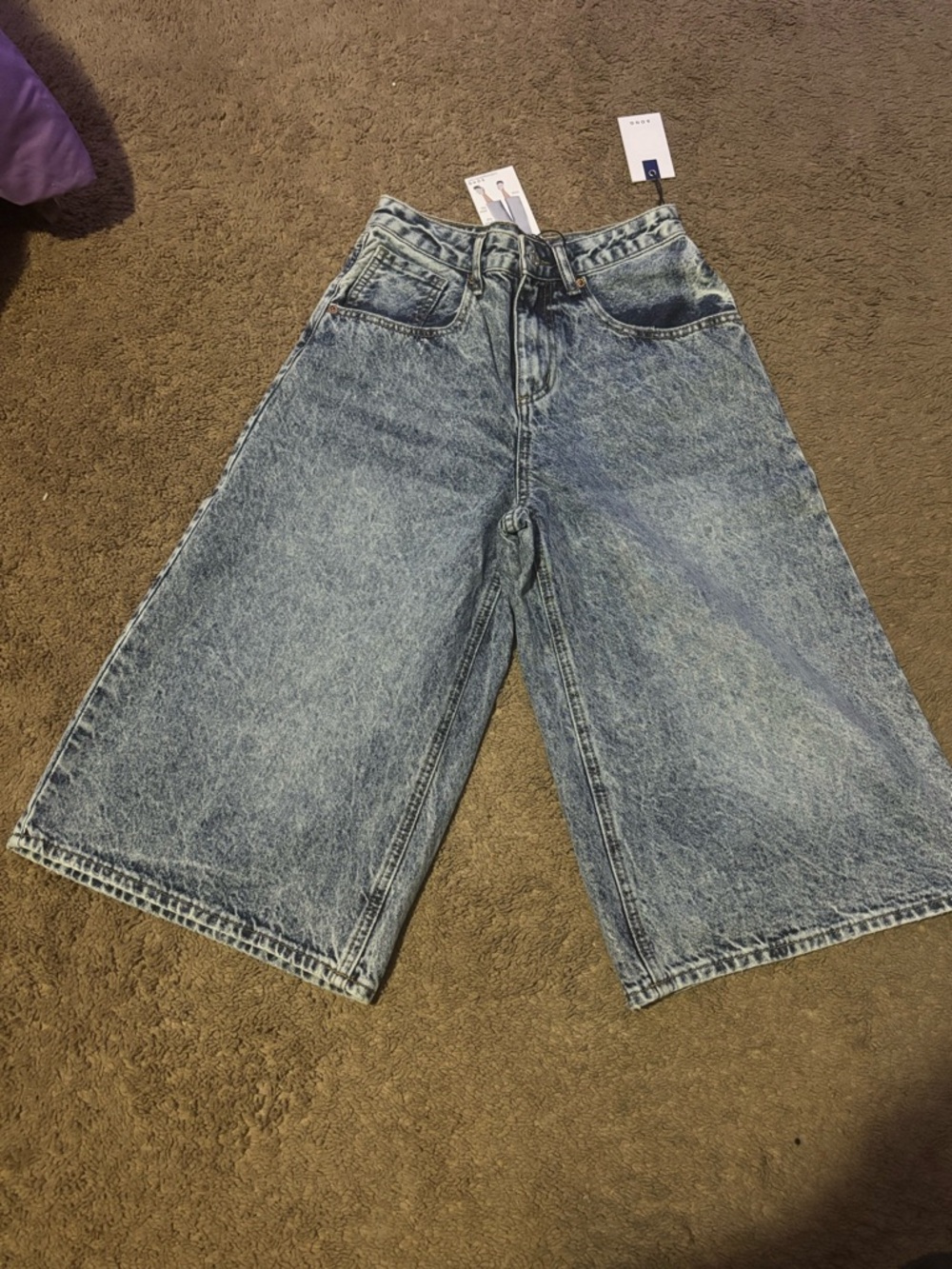 Stylish Acid Wash Flare Jeans